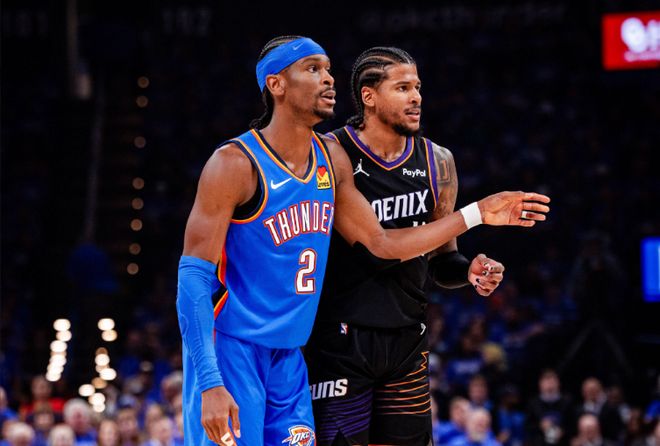 雷霆三巨头强势碾压太阳 119-84大胜首战告捷