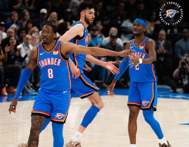 雷霆三巨头强势碾压太阳 119-84大胜首战告捷